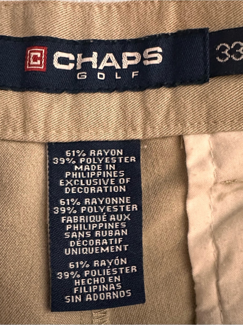 Chaps‎ Golf Men’s Khaki Pants - Tan
